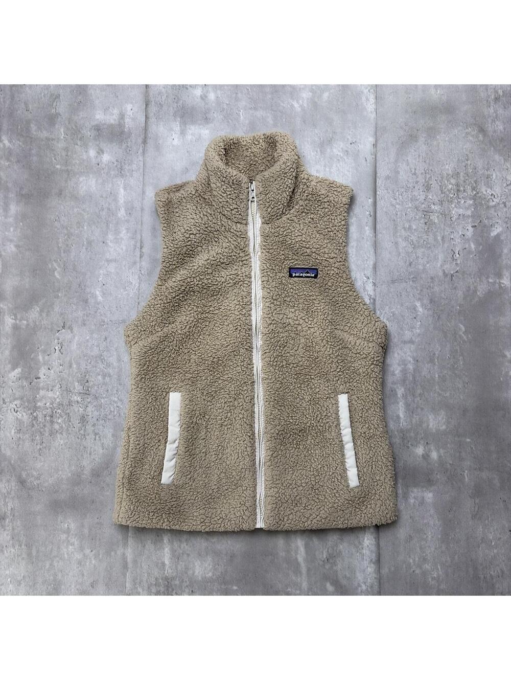 Y2K Beige Patagonia Pile Fleece Sherpa Vest